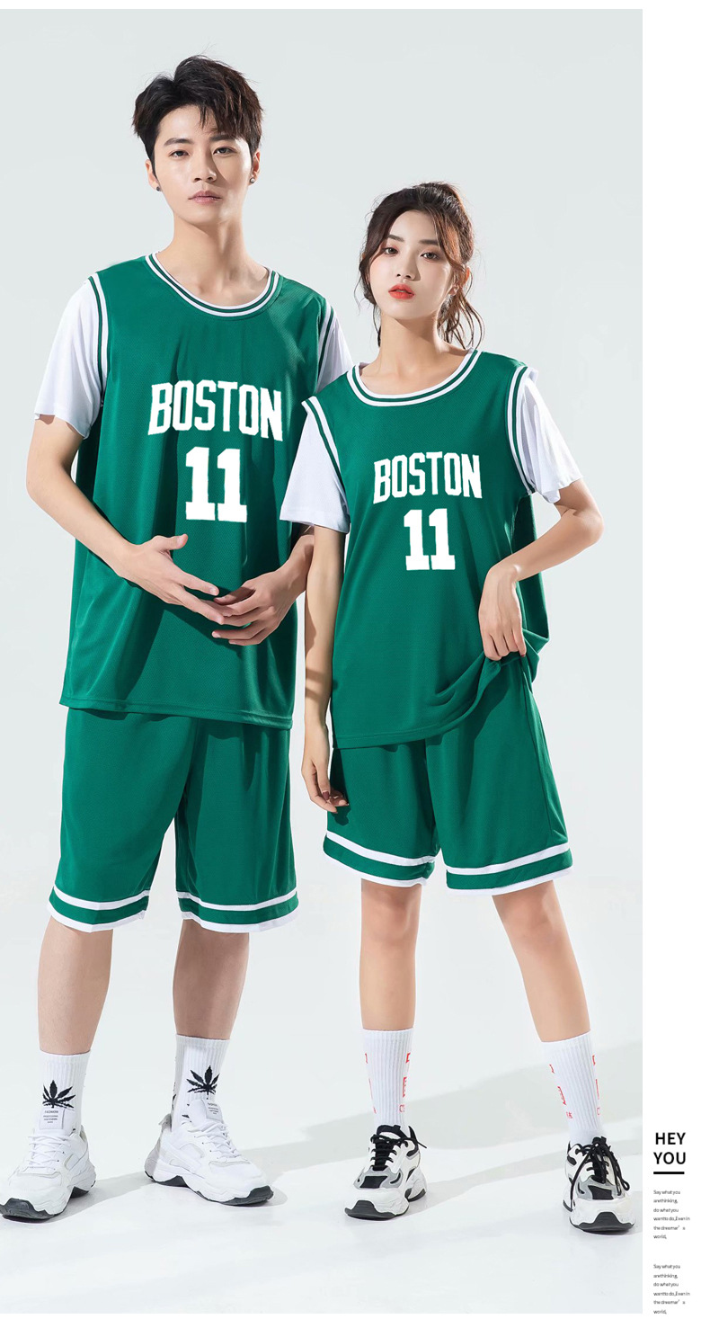 篮球服套装女生假两件球衣夏季男比赛队服定制运动短袖大学生班服