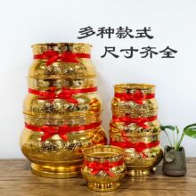 合金香炉电镀金单龙炉双耳炉批发家用供佛有求/招财字桌面摆件