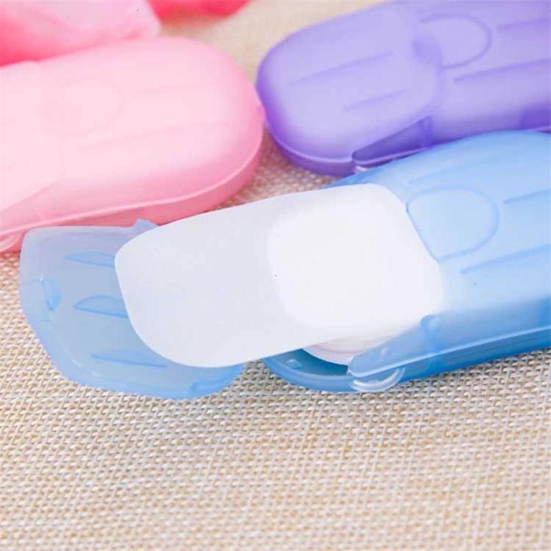 Hotel Travel Disposable Soap Slice 20 Pieces Boxed Soap Sheet Portable Hand Washing Small Soap Flake Mini Soap 11