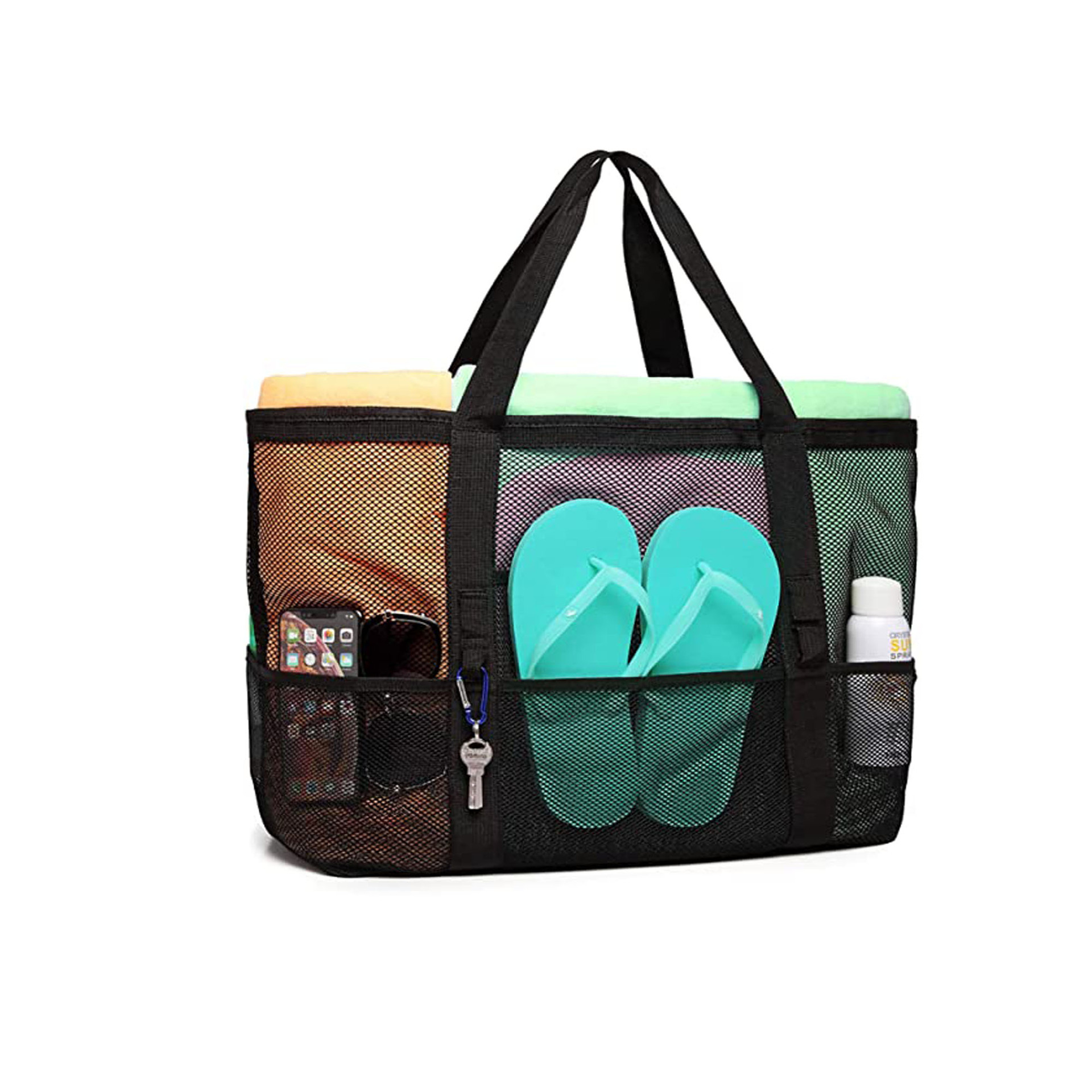 沙滩袋沙滩包购物袋网布袋-阿里巴巴