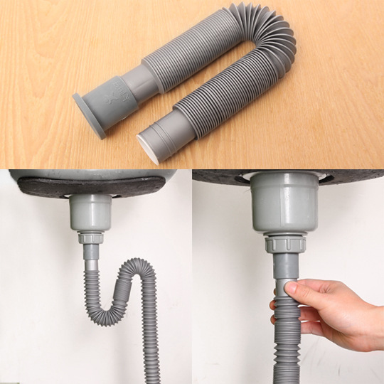 水池面盆菜盆洗面台洗脸盆下水管台盆排水管伸缩软管加厚-报价