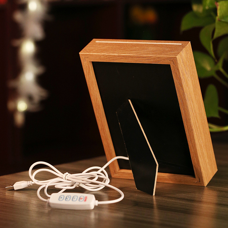 Light Painting Photo Frame Creative Glow Small Night Lamp Handmade Diy Photo Frame Hollow Frame Wholesale