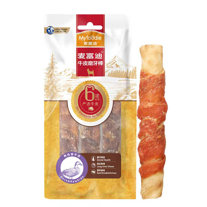 Myfoodie Pet Dog Snacks Chicken Breast Cowhide Stick Molar Rod Ham Sausage Meat Paste Freeze-Dried Duck Breast Dry