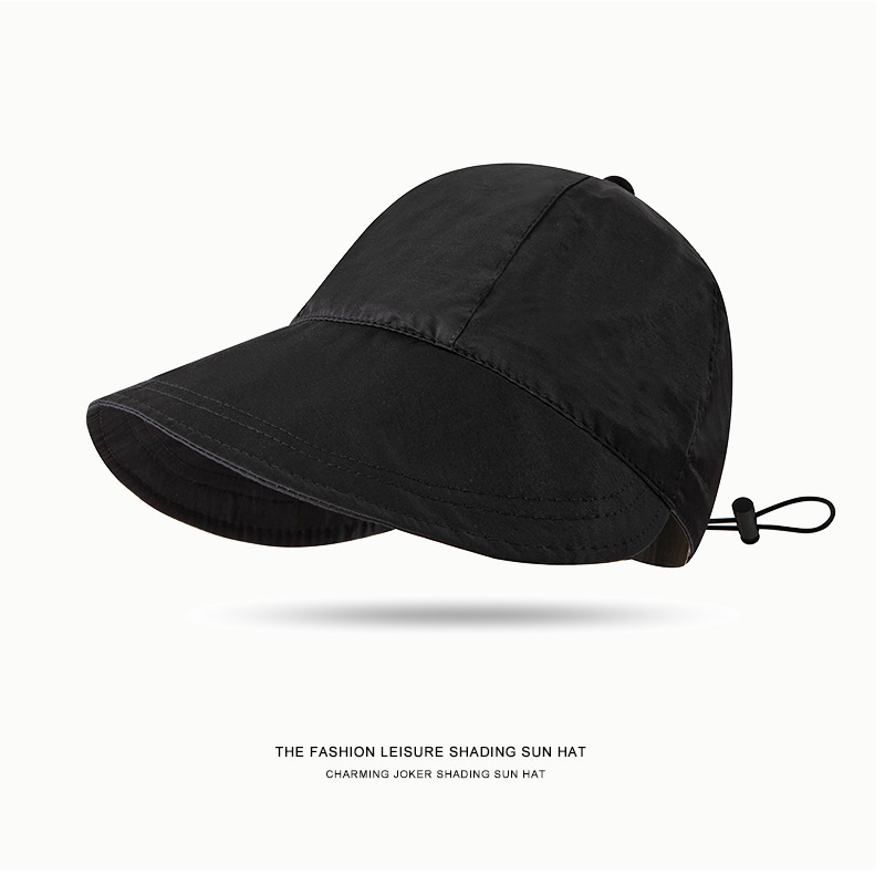 Quick-Drying Sun Hat Uv-Proof Face-Covering Fisherman Hat Women's Fashion Summer Plain Sun Protection Hat Travel Peaked Cap