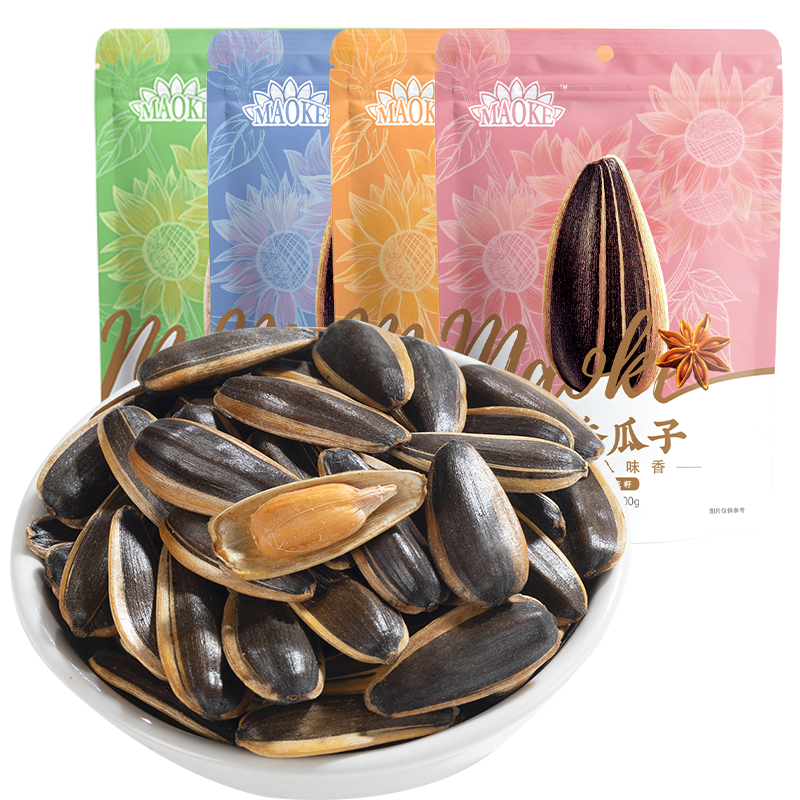 【百亿补贴】毛嗑瓜子500g/袋多口味瓜子零食4斤葵花籽大包装坚果