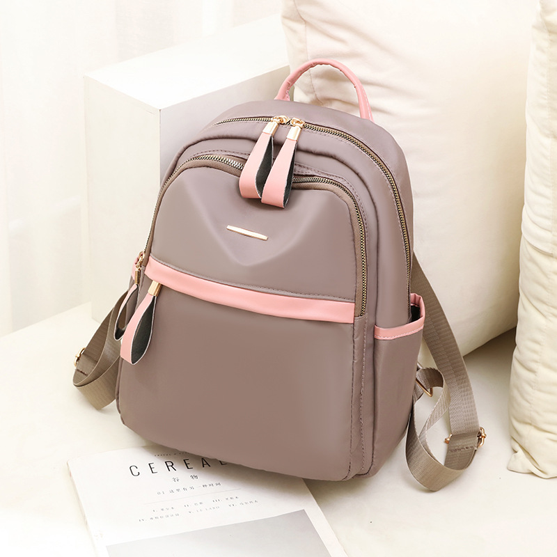 Women's Bag 2022 Spring New Casual Junior High School the Campus of Middle School Large Capacity Schoolbag Travel Nylon Backpack Wholesale