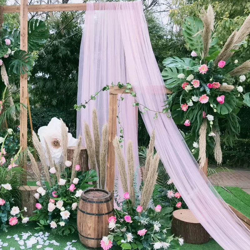 纱幔新款婚礼装饰软纱网纱瑞士纱婚庆网纱活动装饰布置加密软白纱