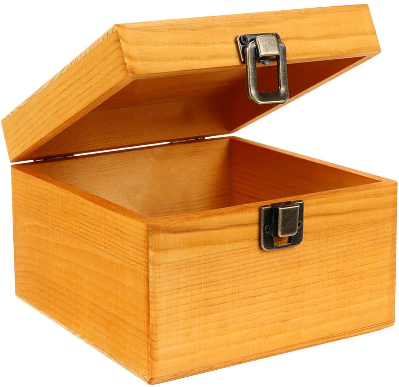 家用木盒收纳盒实木伴手礼盒方形首饰盒包装盒礼品盒带锁扣木盒