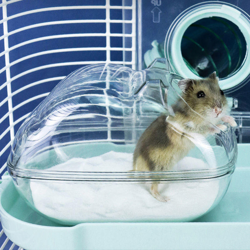 仓鼠浴室厕所两用防飞溅洗澡盆浴沙尿砂房大号金丝熊厕所宠物用品