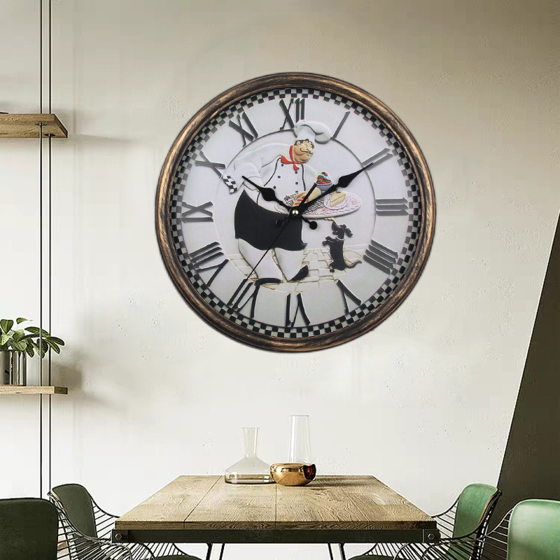 Clock Wall Clock Household Clock Wall-Mounted Silent Bedroom Silent Quartz Clock Wall Pocket Watch Living Room Simple Clock