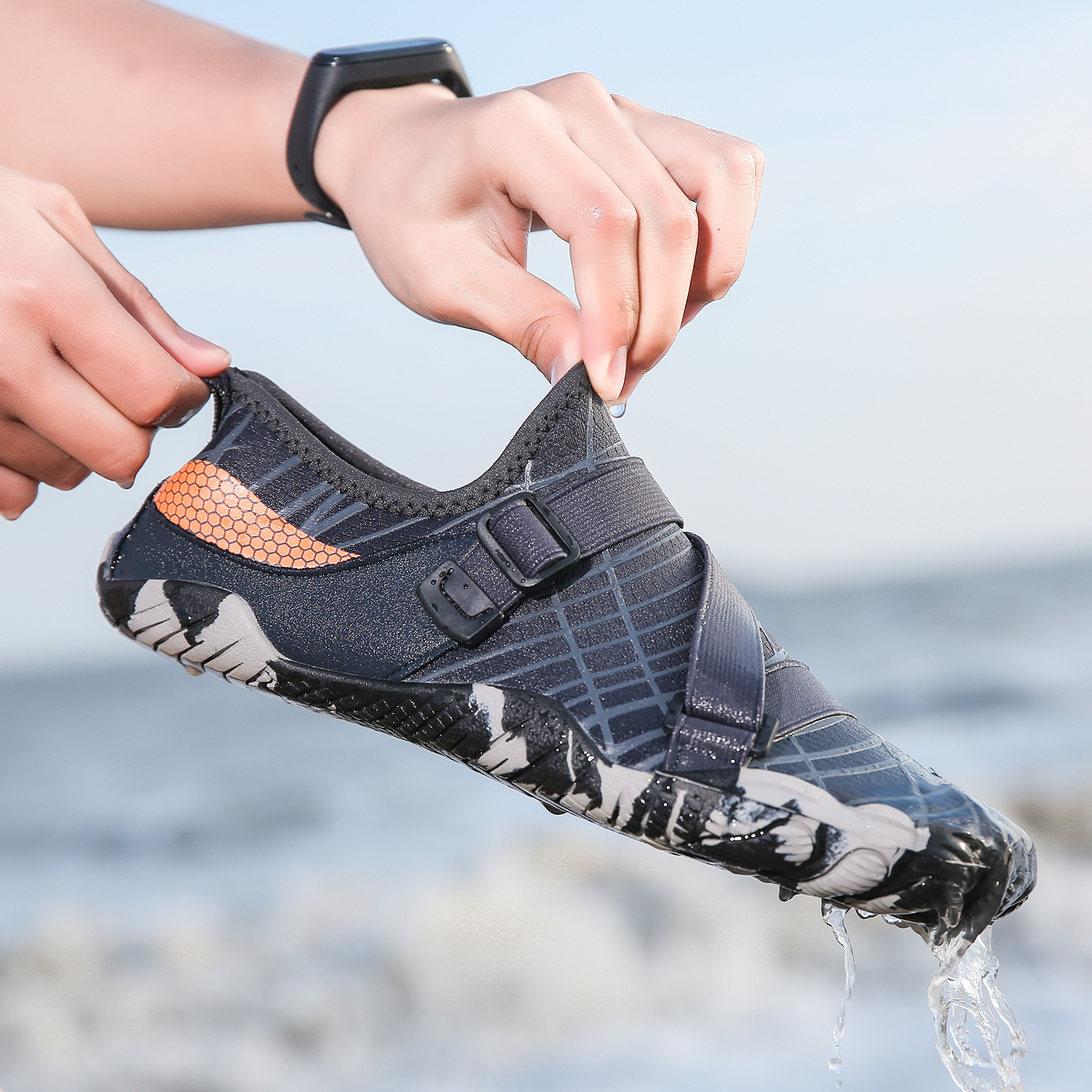 跨境新款情侣涉水鞋室内男女健身鞋速干贴肤游泳鞋赤足溯溪鞋批发