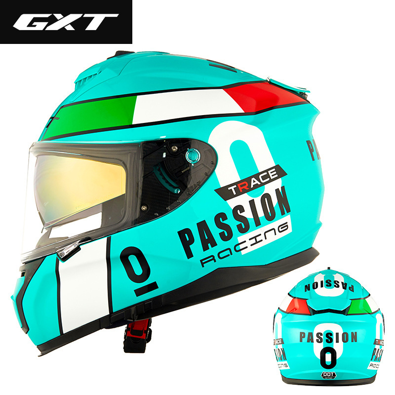 gxt摩托车头盔男双镜片全覆式四季个性街跑车机车防雾全冬季保暖
