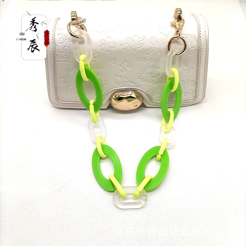 2023 Long Plastic Resin Acrylic Crossbody Single Shoulder Ornament Chain