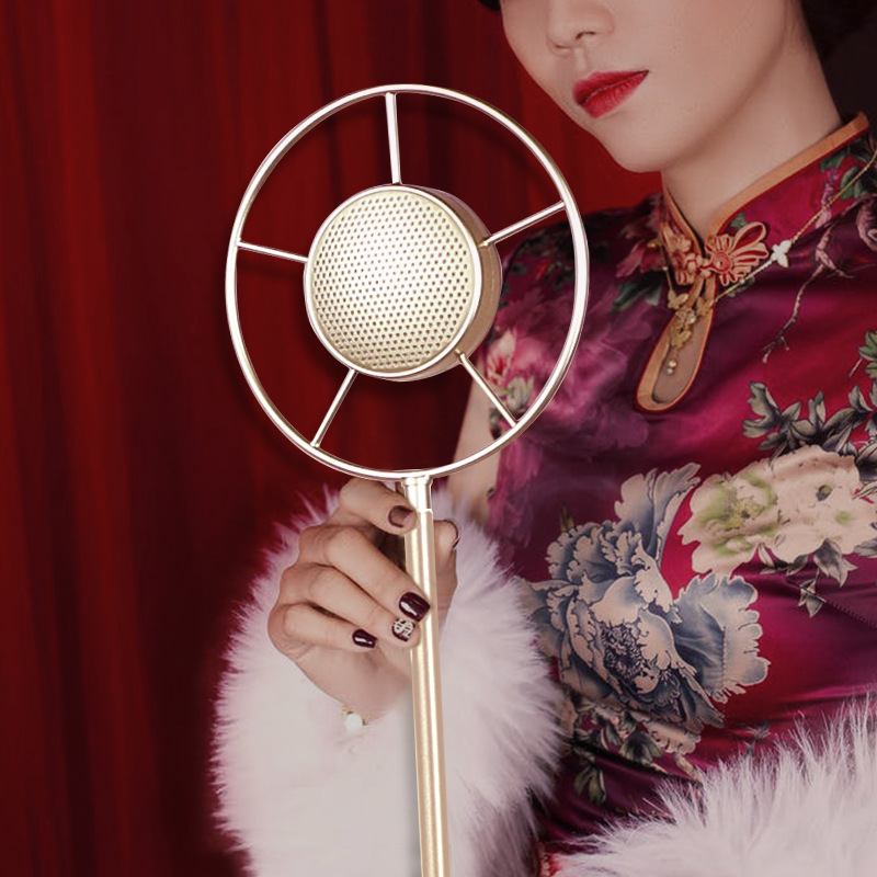 复古话筒道具古典老式老上海立地麦克风节目彩排道具装饰模型道具