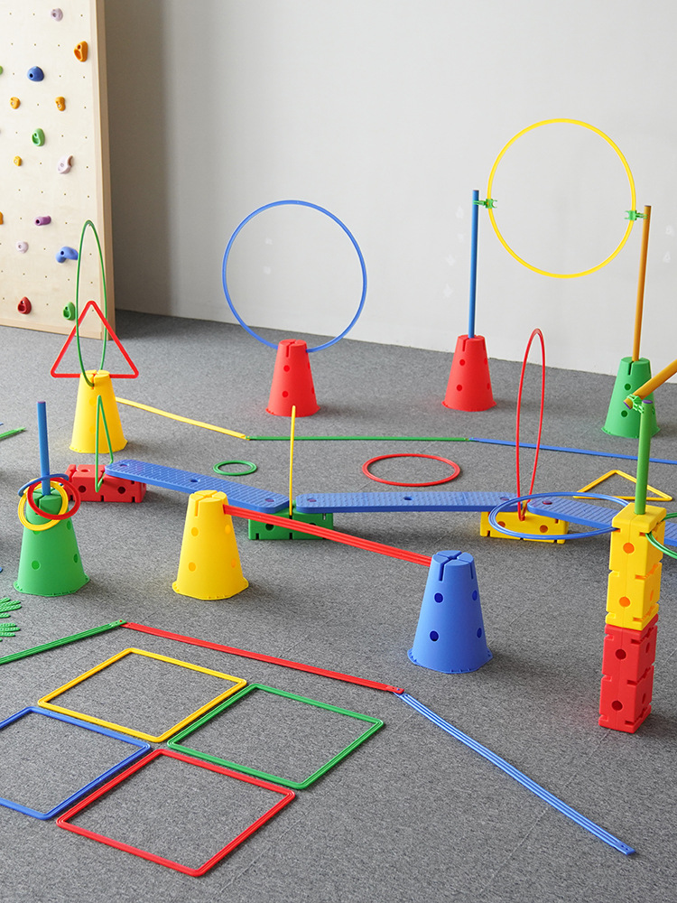 幼儿园万象组合器械雪糕筒儿童玩具棒感统体能砖训练器材桶平衡木