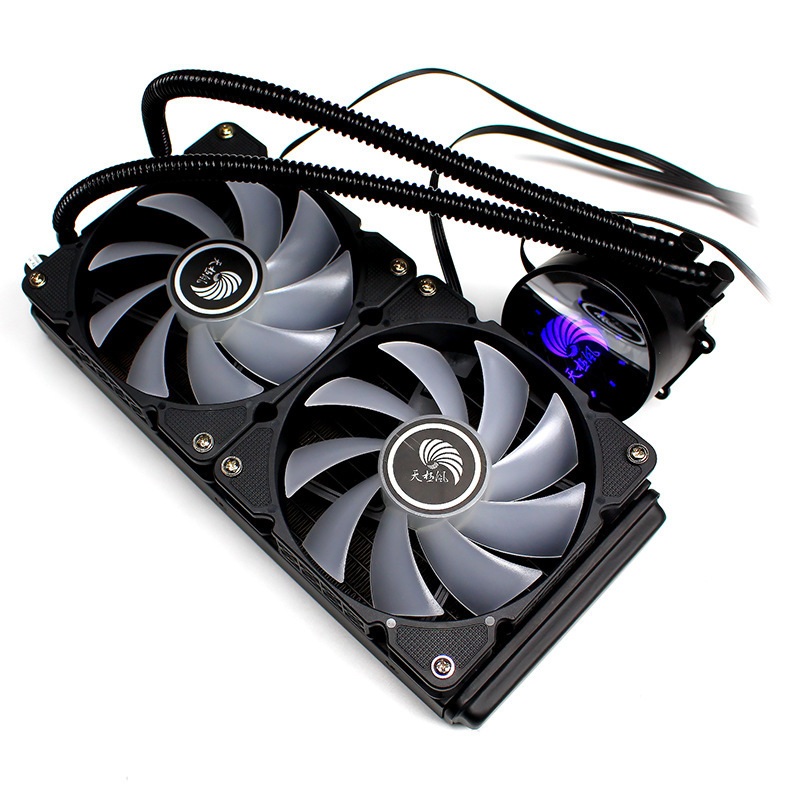 冰魔120/240 cpu水冷散热器rgb幻彩台式机一体式水冷排静音 跨境