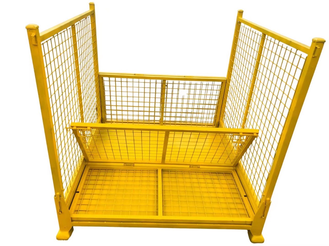 铁框周转料箱折叠仓储笼蝴蝶笼仓库货架笼金属物流笼可折叠铁框