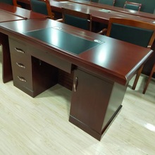 办公桌单人政府职员台式电脑桌油漆办公桌1.4米1.6米办公室桌椅