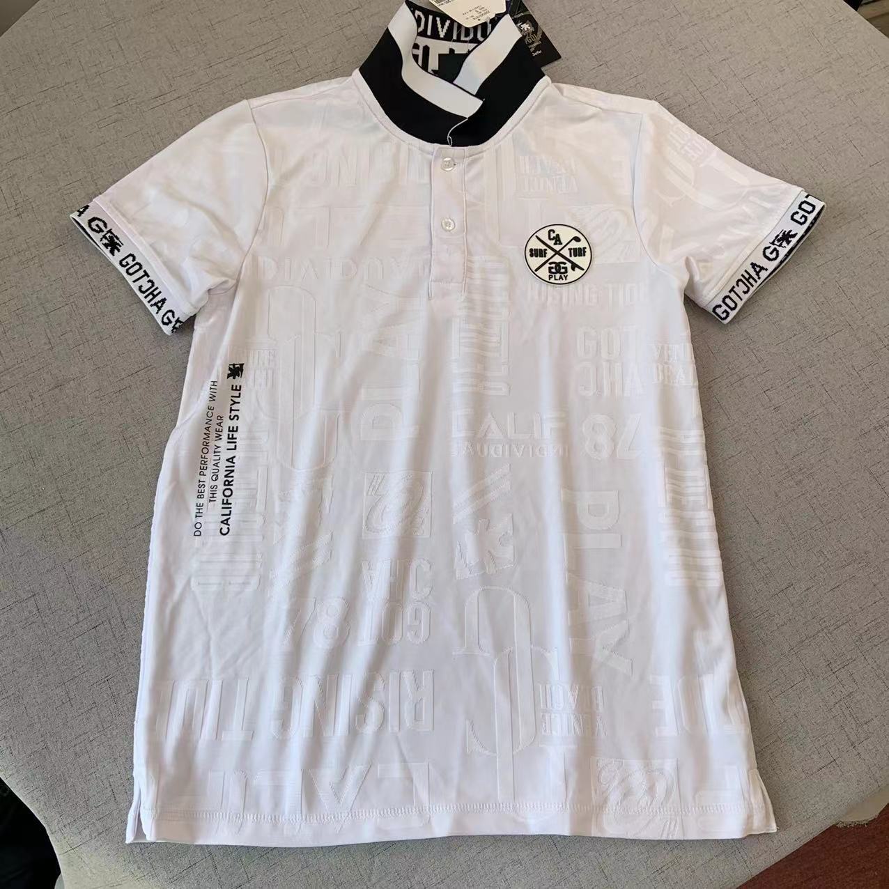 2022春夏新品日单男士潮牌gotcha提花面料商务时尚速干polo衫t恤