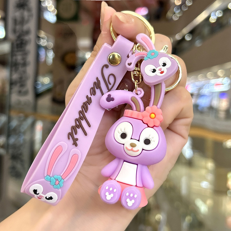 Manufacturer Shi Daila StellaLou Pendant Trending Cartoon Rabbit Doll Car Key Ring Bag Hanging Ornaments Gift
