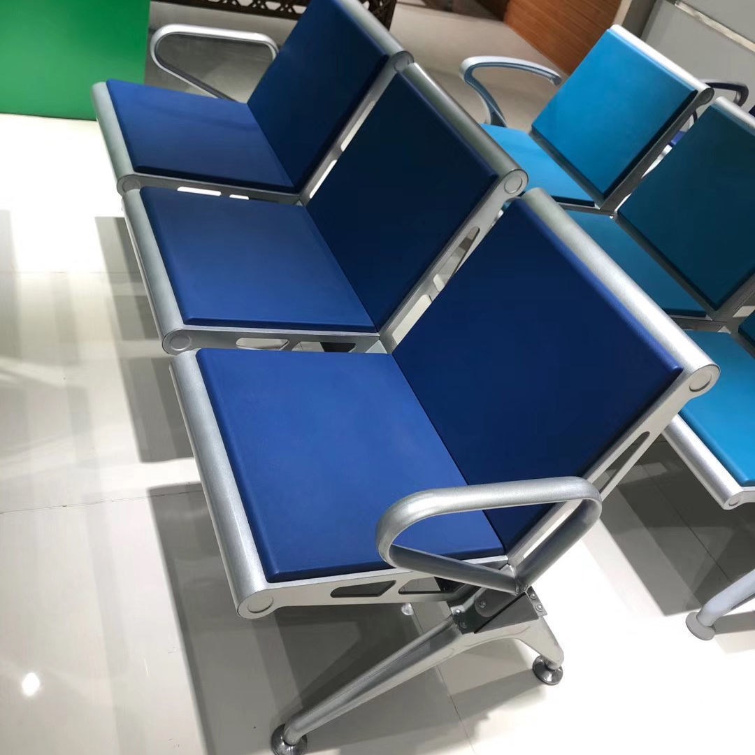 加厚加固连排等候椅pu聚氨酯排椅医院候诊椅机场火车站排椅休息
