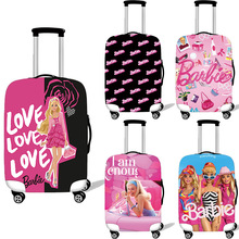 跨境芭比barbie印花拉杆箱套旅行防尘弹力罩20/24/28行李箱保护套
