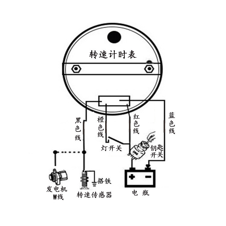 挖掘机转速表收割机滚筒转速表中轴流转速表感应点是6个齿转速表