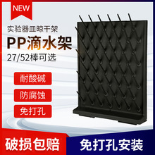 实验室滴水架PP单双面可调27棒烧杯架沥水化验室器皿凉干架高密度
