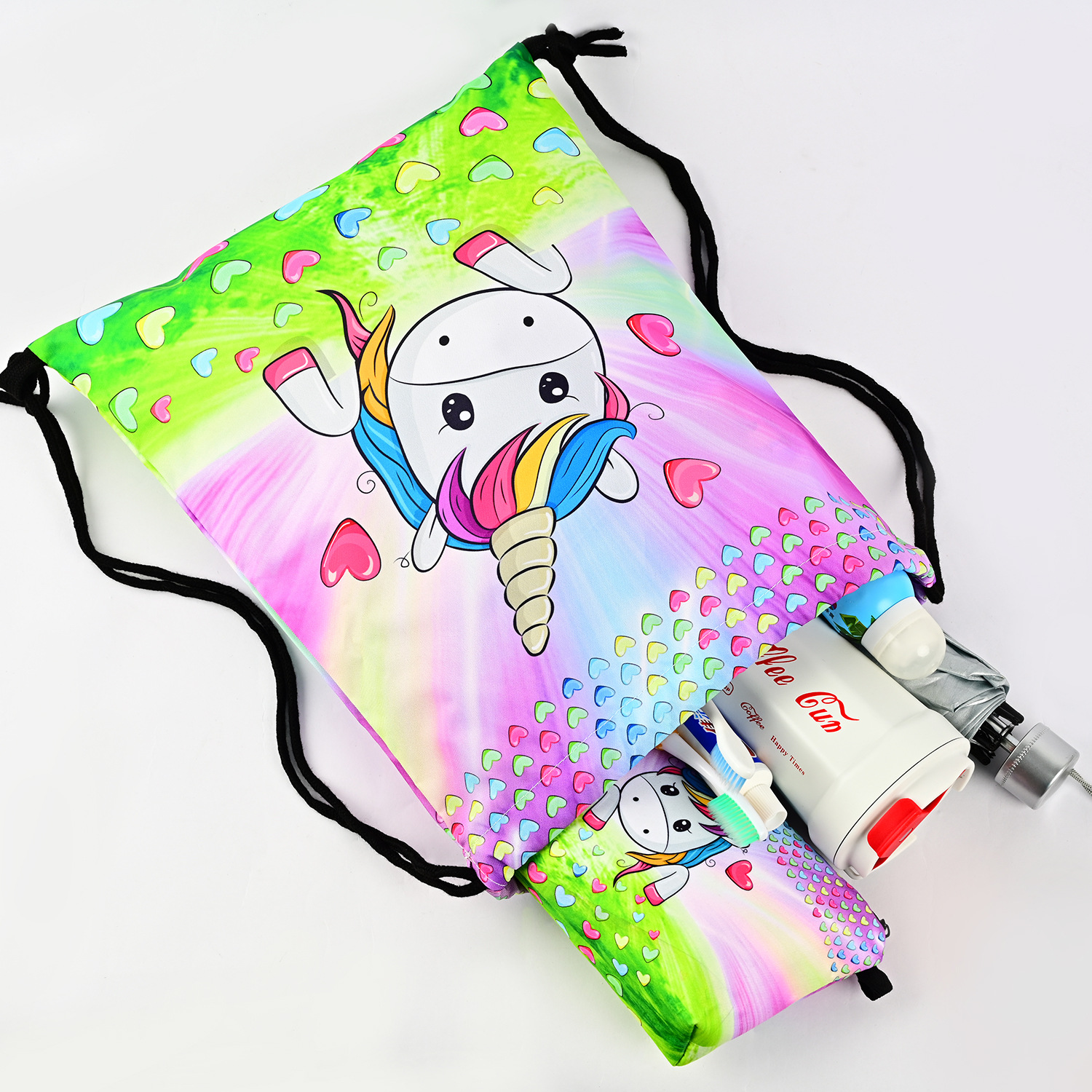 Cartoon New Mermaid Oxford Fabric Drawstring Bag Storage Bag Unicorn Buggy Bag Children Backpack Bag Wholesale