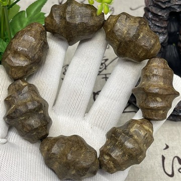 印尼达拉干金丝留疤沉香精品随形天然老料沉香手串男女款手链