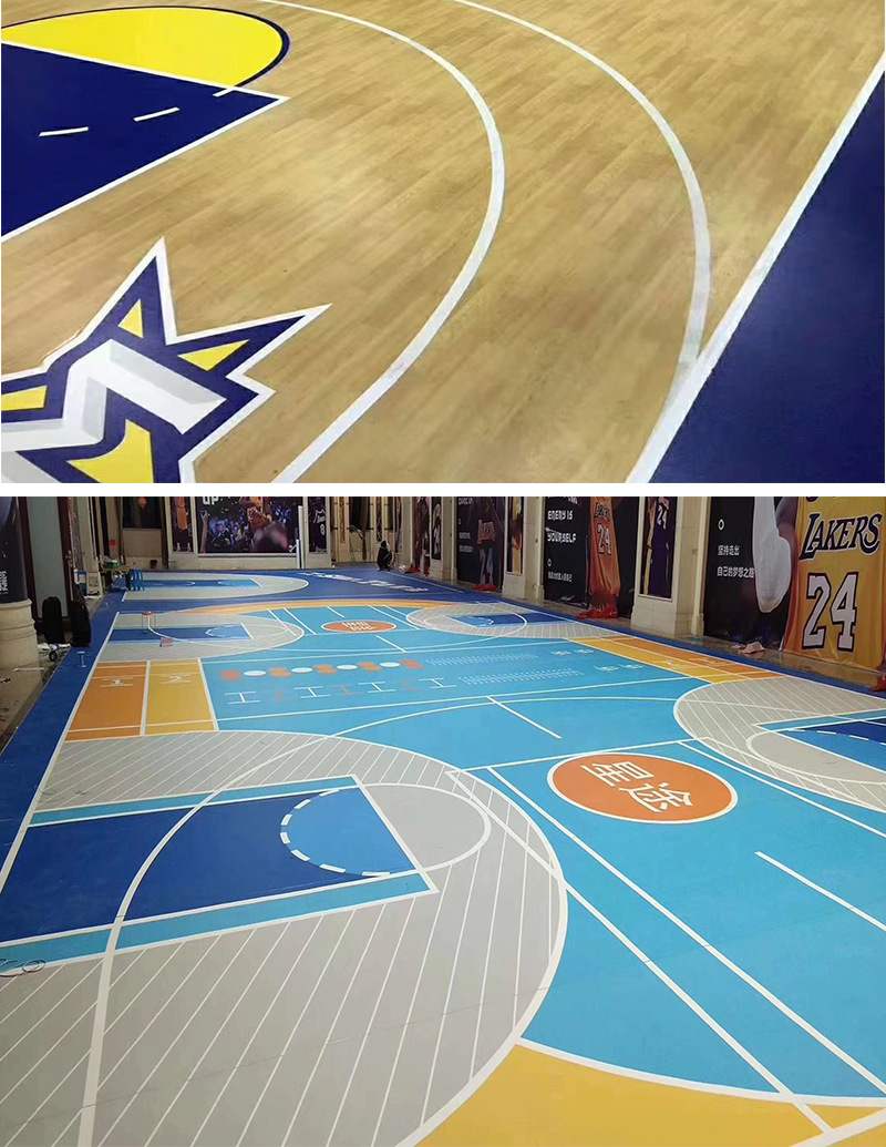 篮球场地胶定制室内少儿体适能训练场馆专用塑胶地板pvc运动地胶