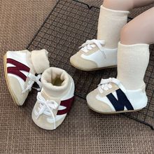 鞋袜婴儿秋新生0-1岁男女软胶底不掉跟保运动防滑学步鞋代发跨境