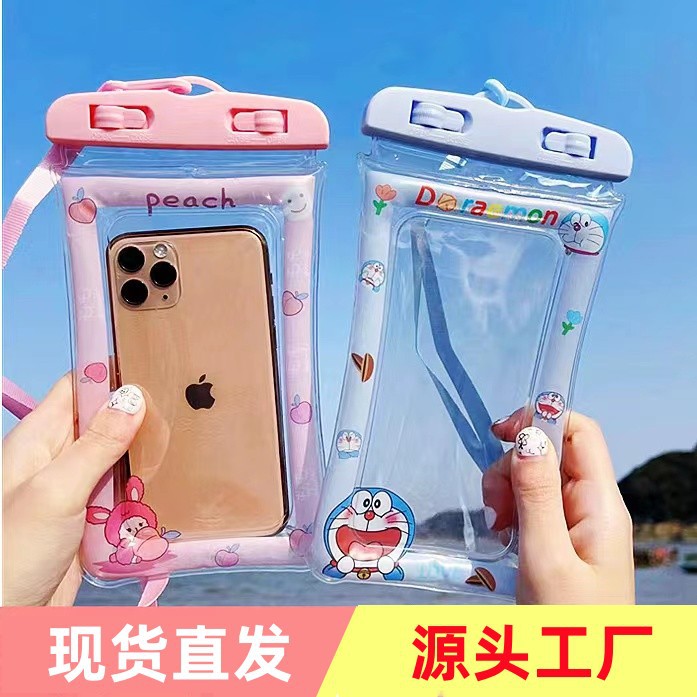 Mobile Phone Waterproof Bag Factory Wholesale Touch Screen Floating Airbag Mobile Phone Waterproof Cover Swimming Drifting Waterproof Protective Cover