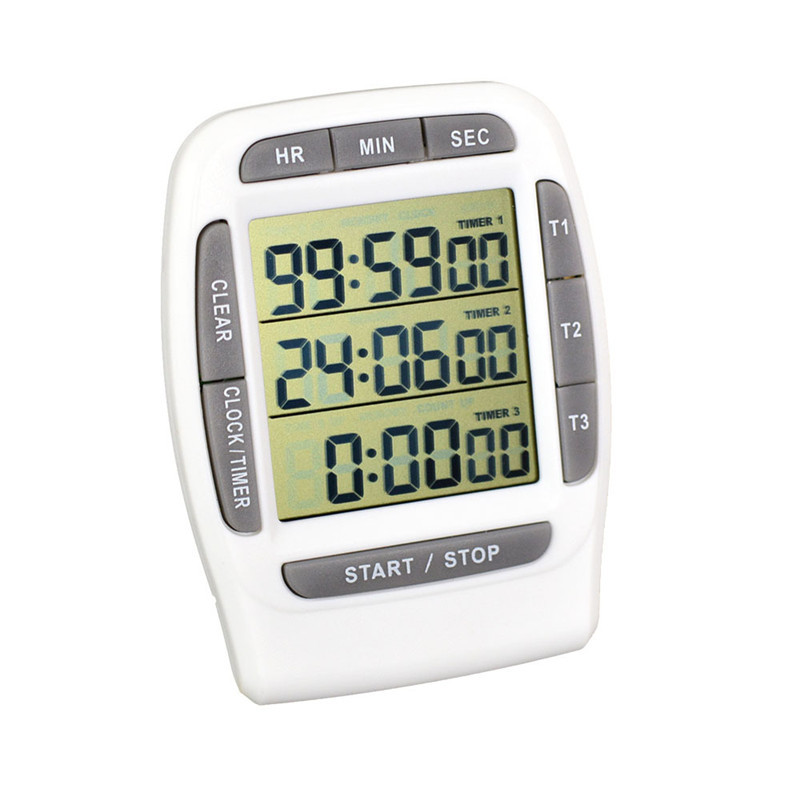 追日ps-370三通道电子定时器 秒表时钟记忆功能实验室提醒器现货