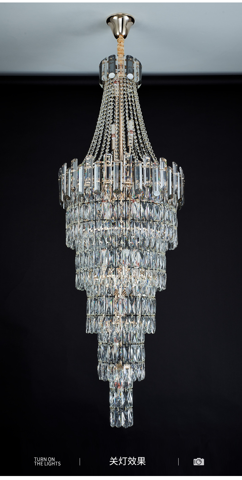 旋转楼梯灯长吊灯