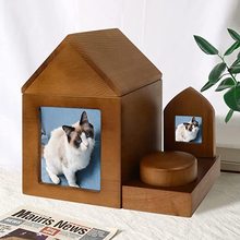 跨境木质宠物骨灰盒猫狗小动物骨灰盒实木宠物纪念盒生命树批发
