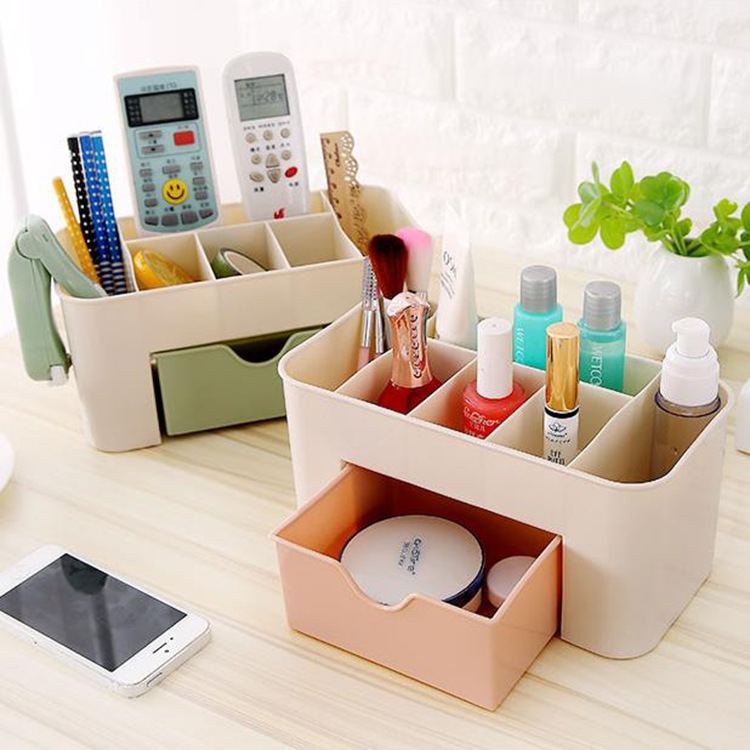 jewelry and cosmetics storage box drawer plastic office desktop dresser skin care brush lipstick organize the shelves