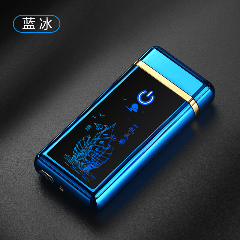 Creative Double Electric Arc Lighter Open Flame Cigar Cigarette Lighter USB Rechargeable Metal Lighter Private Order/Wholesale