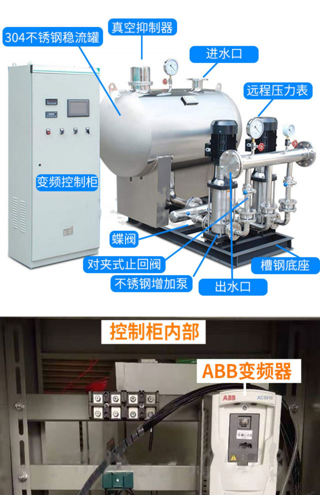 自来水二次加压设施高楼无塔供水增压箱式无负压稳流自动给水设备