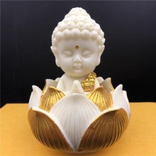 象牙果Q版如来佛祖坐台办公摆件汽车家居莲花底座手把件人物佛像