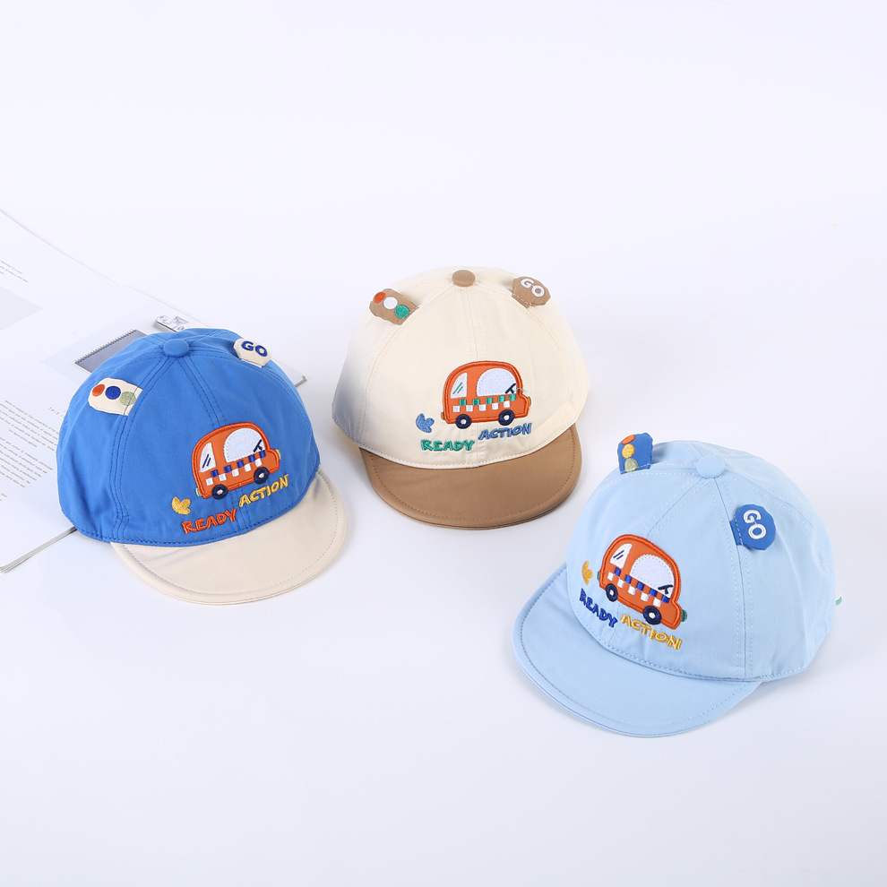 Children's Hat Dudula Children's Peaked Cap Soft Brim Hat Embroidered Car with Tongue Cap