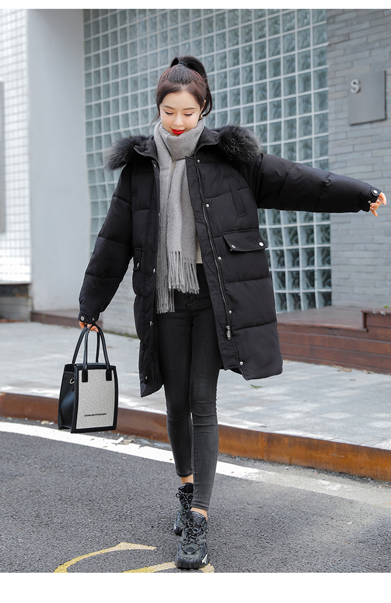 2021冬装新款韩版时尚东大门羽绒棉服女中长款宽松保暖女装外套