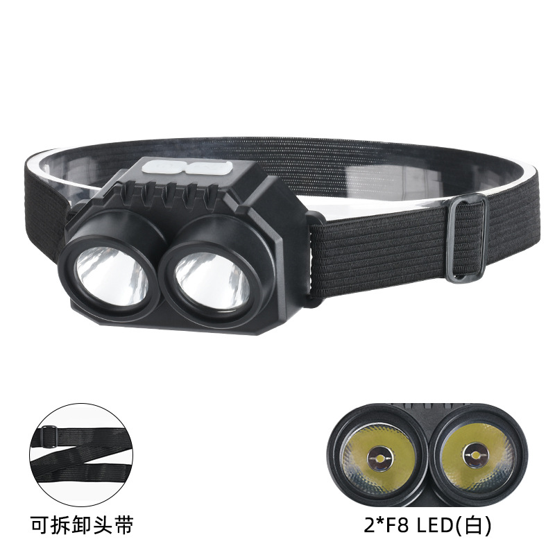 New Cross-Border Ultra-Long Life Battery Durable High-Power Lithium Battery LED Headlamp Head-Mounted Outdoor Strong Light Lamp
