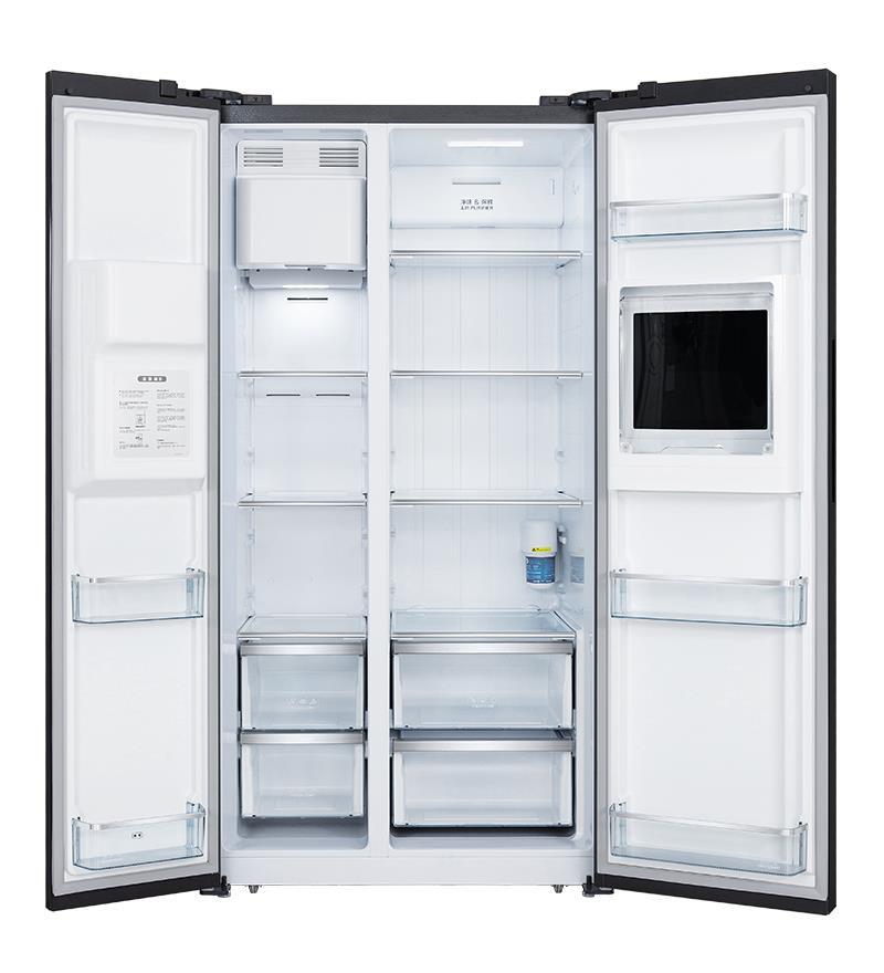 英国达米尼冰箱571l自动制冰冰箱双开门水吧变频家用一体机带冰吧