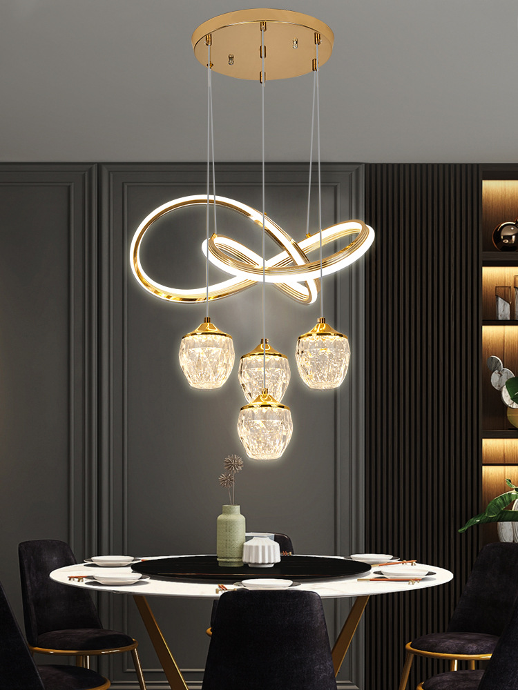 Luxury Modern Led Chandelier Pendant Light Ceiling Lamp Fixture Metal Acrylic Light