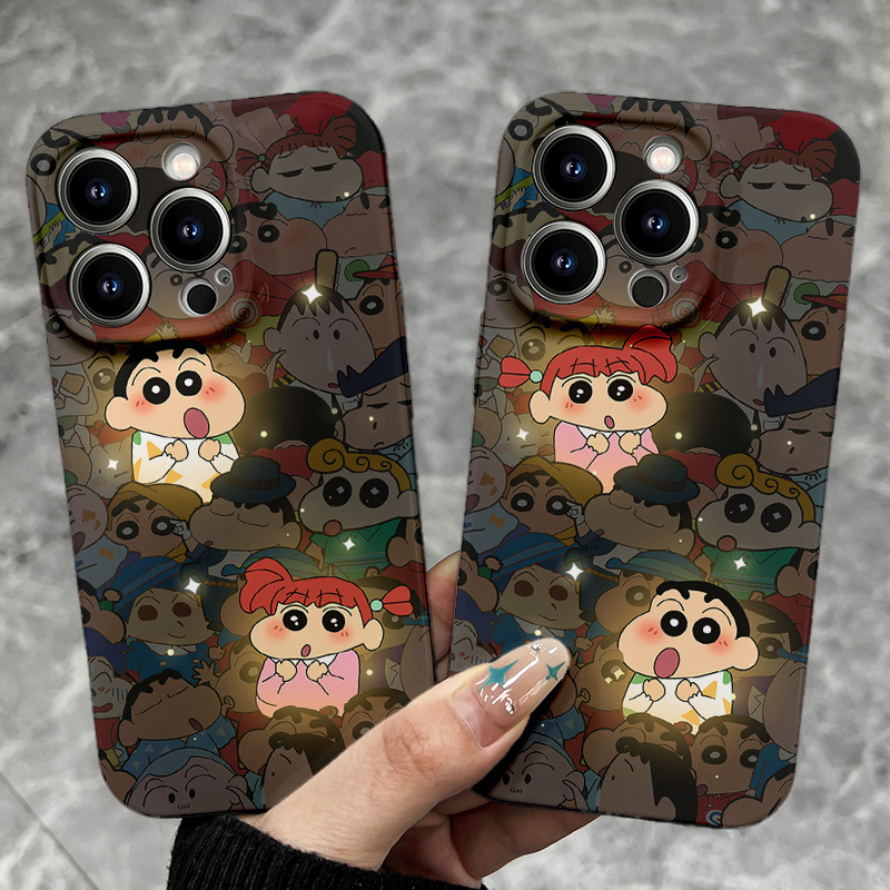 蜡笔小新菲林壳适用苹果14pro手机壳iphone13新款12pro可爱xsmax
