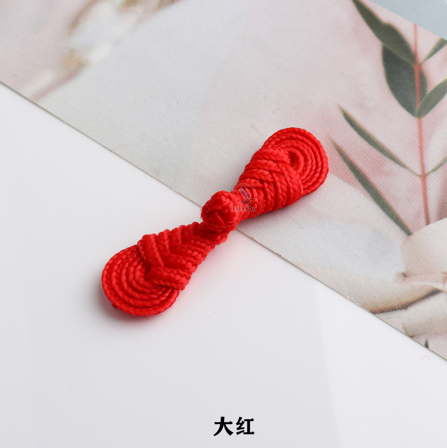 厂家现货手工枇杷扣 中式唐装旗袍扣子 童装辅料黑色小号琵琶盘扣