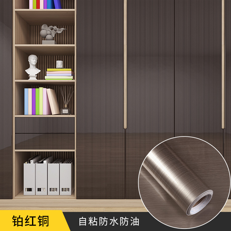 Glossy Paint Furniture Refurbished Stickers Wardrobe Film Table Coffee Table Cabinet Door Color Change Sticker