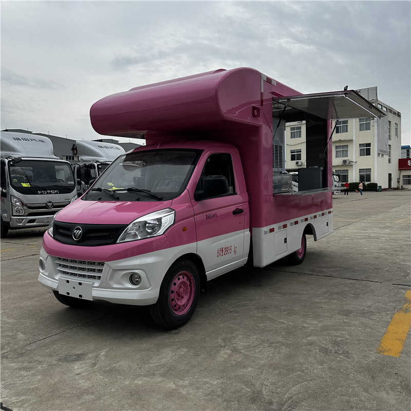 翼展式流动冰淇淋车鲜榨果汁冷饮车肠粉麻辣烫油炸小吃快餐汽车