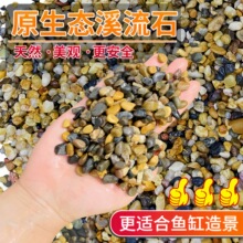 溪流石底砂50斤装鹅卵鱼缸铺水箱装饰造景小子原生豆头代发批发热